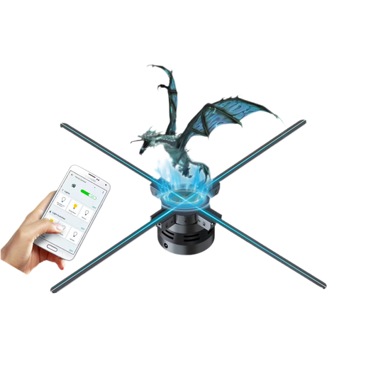 3D Hologram Fan Custom Editing 100‑240V Borderless Images Stable 2000x224 3D Hologram Fan WiFi Projector for Store